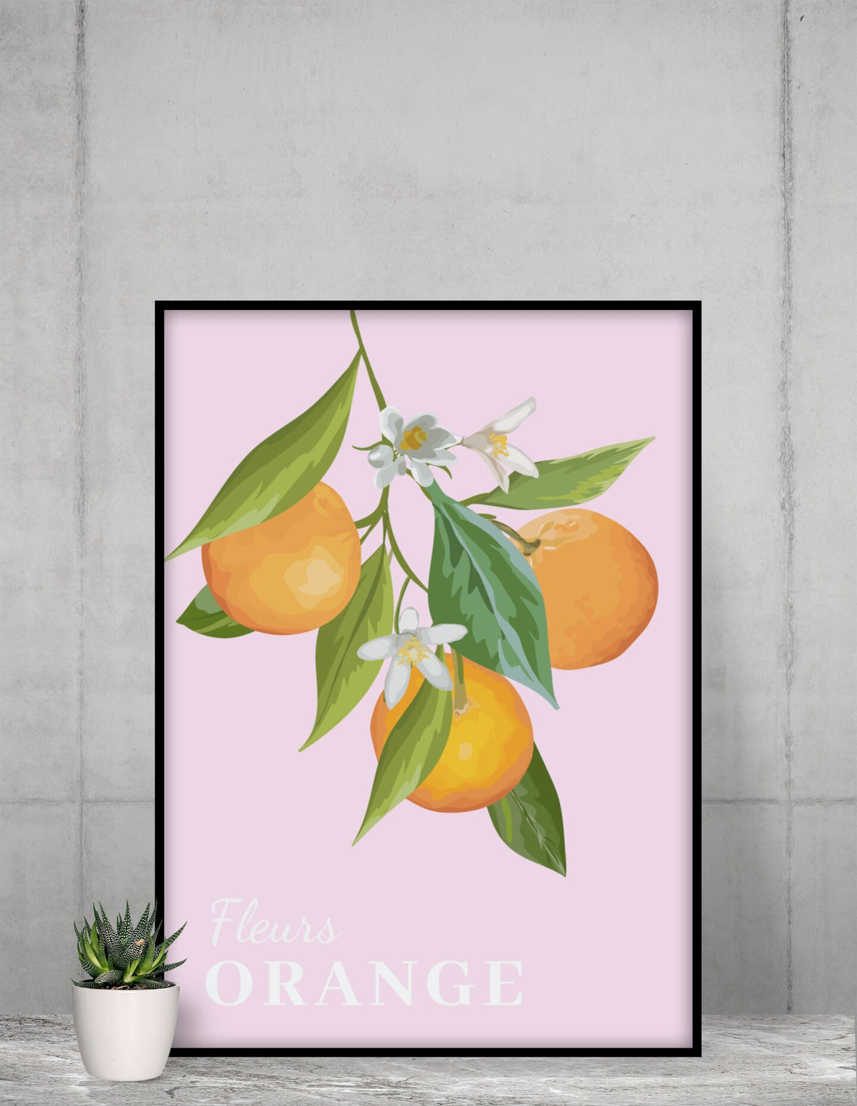 Fleurs Orange Poster