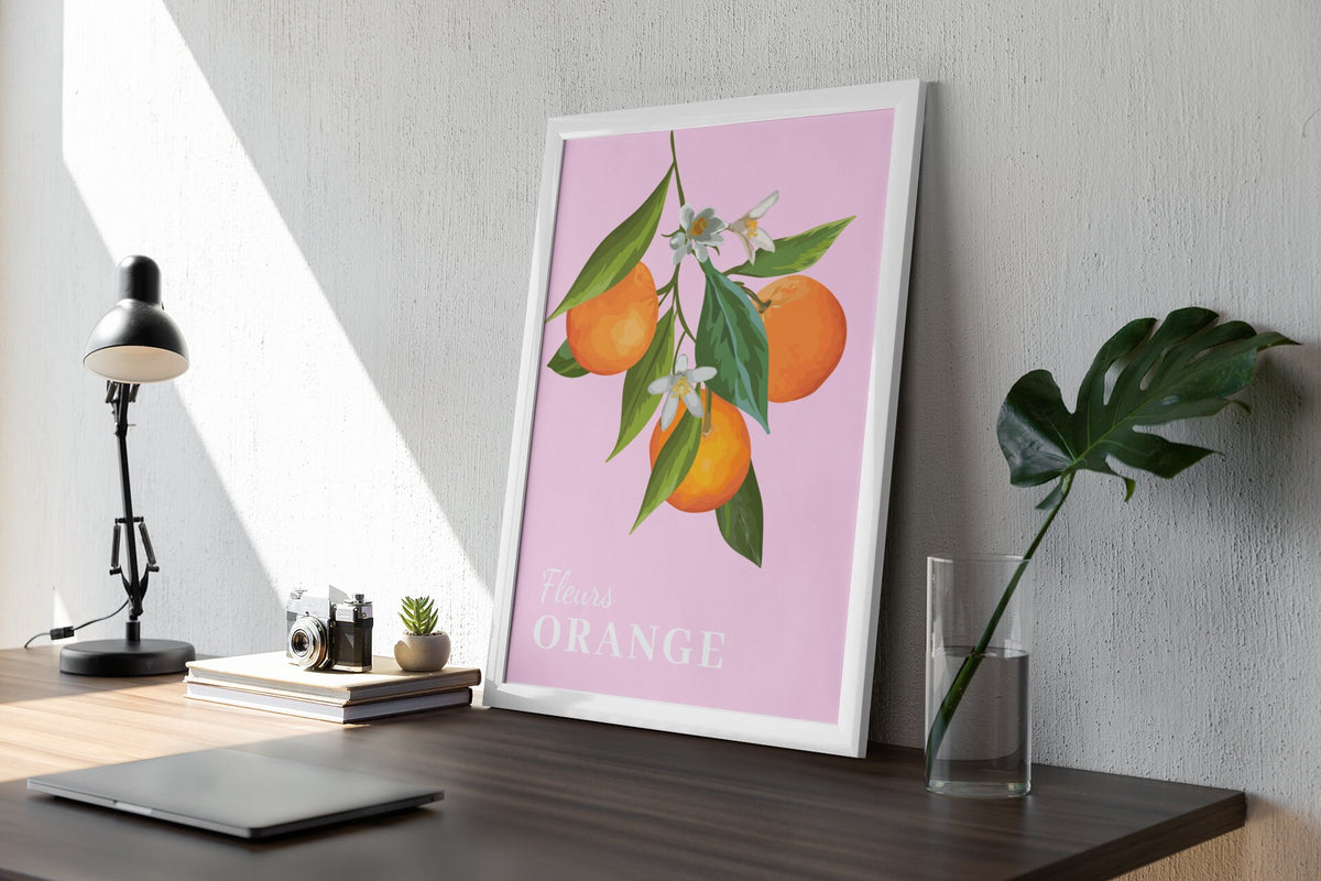 Fleurs Orange Poster